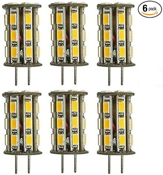Photo 1 of Best to Buy (10-PACK) Dimmable 5-Watt T4 GY6.35 LED Bulb 12-18V AC/DC, 27SMD 5730LED, WARM White Color (Jc10 Bi-pin 35-40w Replacement)