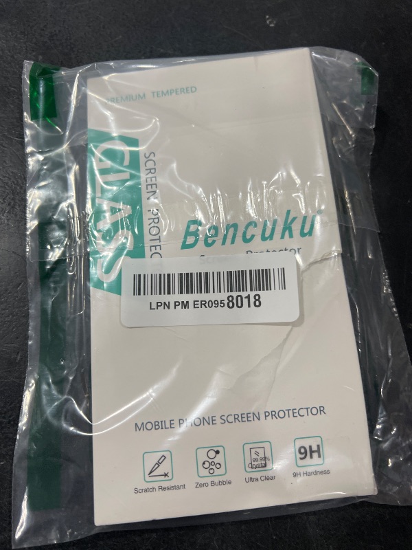 Photo 1 of Bencuku 2 Pack Tempered Glass Screen Protector for iPhone 16 Pro 6.3 Inch with 2 Pack Camera Lens Protector, 9H Hardness, Anti Scratch, Bubble Free