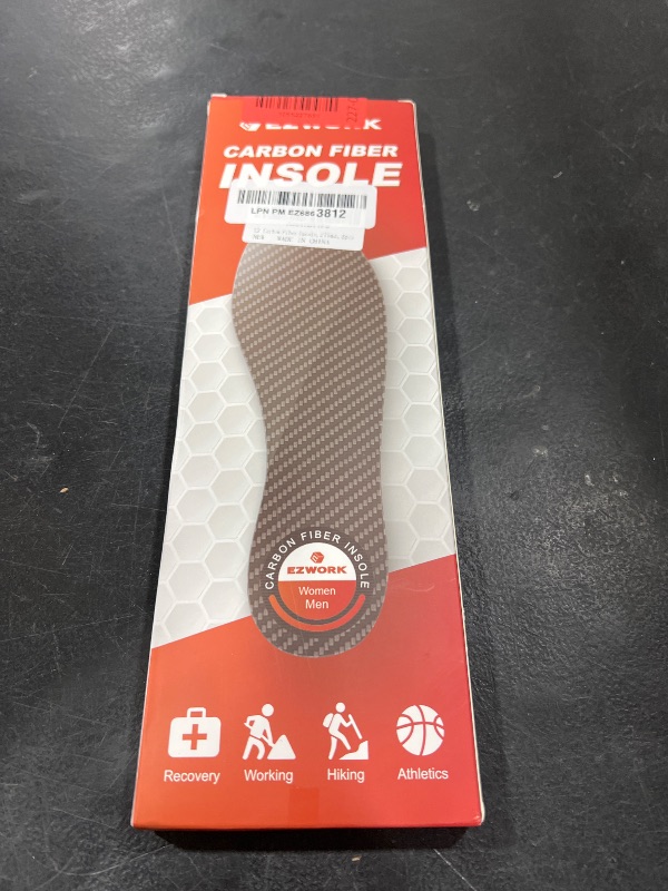 Photo 1 of Carbon Fiber Insoles, Carbon Fiber Foot Plate 1 Pair Rigid Shoe Insert Support Turf Toe, Foot Fractures, Morton Extension, Hallux Rigidus and Limitus - Alternative to Post Op Shoe