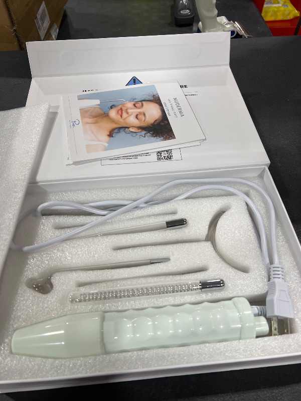 Photo 1 of Pure Daily Care NuDerma Clinical Portable Skin Therapy Wand, Machine with 6 Fusion Neon + Argon Wands – Anti Aging - Clarifying - Skin Tightening & Radiance - Wrinkle Reducing