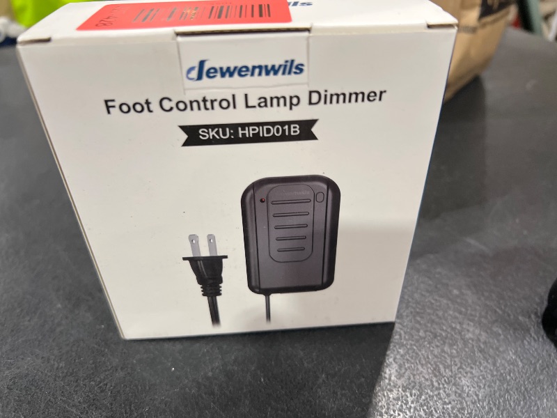 Photo 1 of DEWENWILS Plug in Dimmer Switch for Lamp, Push/Foot Dimmer Plug, Table Lamp Dimmer for Dimmable LED/CFL/Incandescent Bulb, Full Range Slide Control, 5 ft Extension Cord, ETL Listed, Black