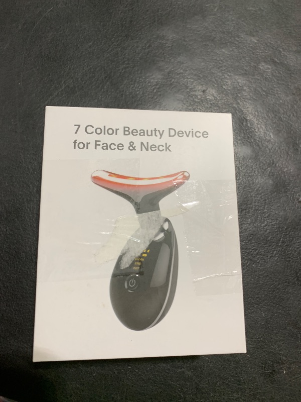 Photo 1 of ELISHINE Red-Light-Therapy-for-Face and Neck, 7 Color Light Based Facial Massager, Portable Skin Care Tool (Black)
