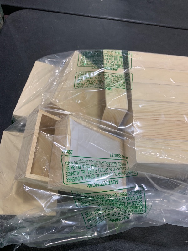Photo 1 of Thyle 12 Pcs Unfinished Wood Boxes, 6.3 x 4.9 x 1.8 Inch Small Rectangle Crates Wooden Box with Lid for DIY Birthday Party Favor Gift Supplies