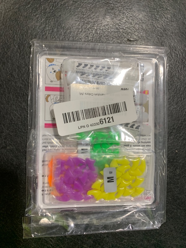 Photo 1 of zetpo Cat Nail Caps | Cat Claw Covers | with Adhesives and Applicators (M, 5X Solid Random Colors | 100 pcs)
