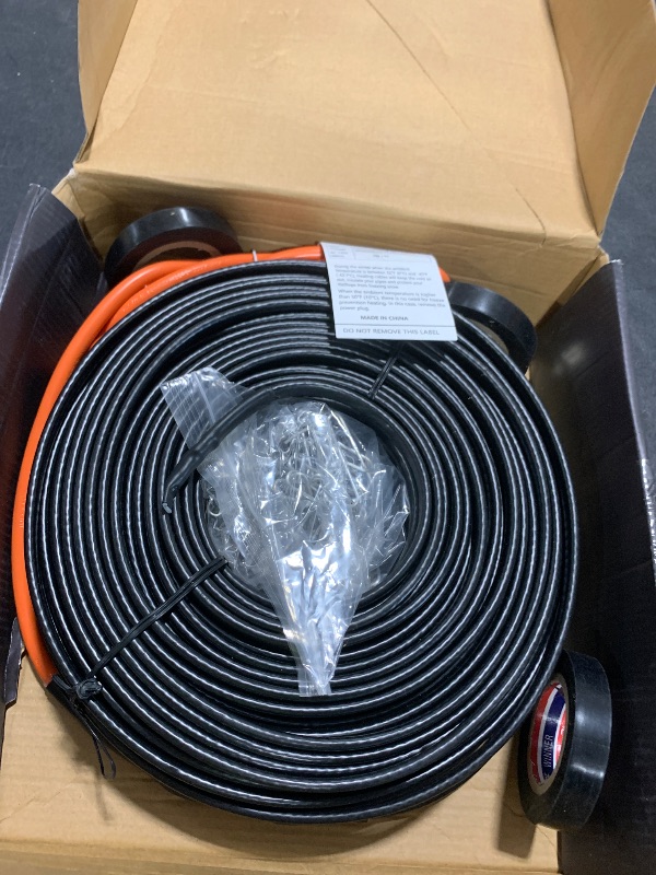 Photo 1 of 3FT~200FT Heat Tape for Water Pipes, -40°F Deicing Heating Cable, Freeze Protected Water Pipe Heating Cable, Heated Water Hose, Plumbing Fixtures, 120V 5W/ft?200FT?