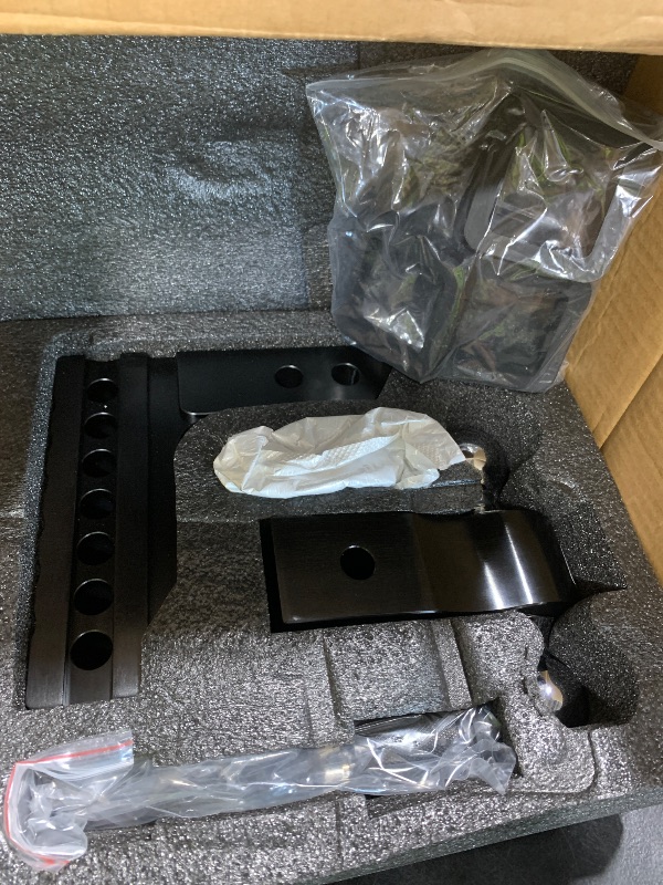 Photo 1 of Kohree 6" Adjustable Trailer Hitch Fit 2 Inch Receiver, Dual Solid Ball 2" and 2-5/16"(12,500 LBS GTW), Drop & Rise Heavy Duty Aluminum Tow Hitch with 4 Silencer Pads & 2 Locking Hitch Pin, Black