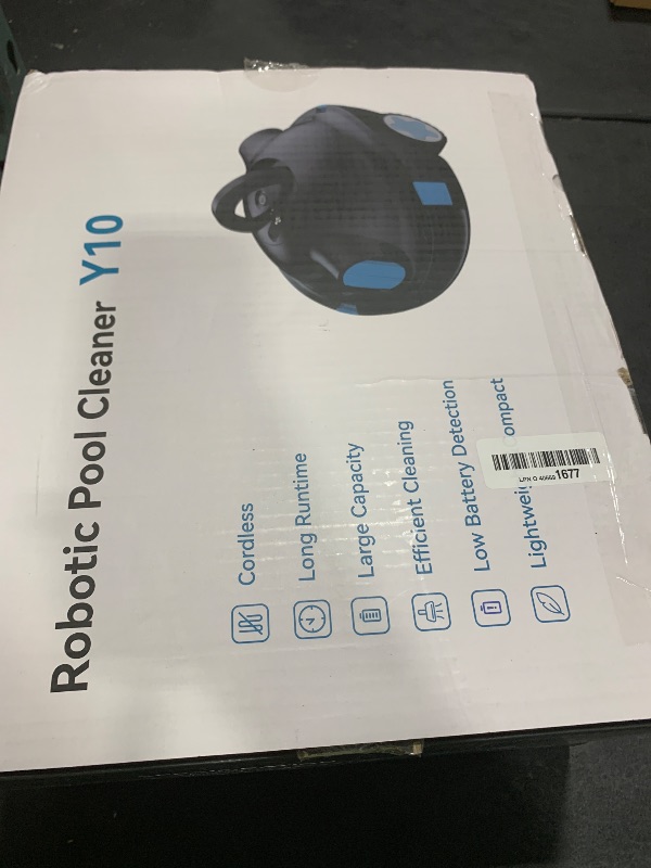 Photo 1 of OUCAXIA Y10 Cordless Robotic Pool Cleaner Automatic Vacuum - 90 Mins Runtime, Powerful Suction, Self-Parking, Lightweight for Above/Inground Pools Up to 65ft/1100 Sq.Ft