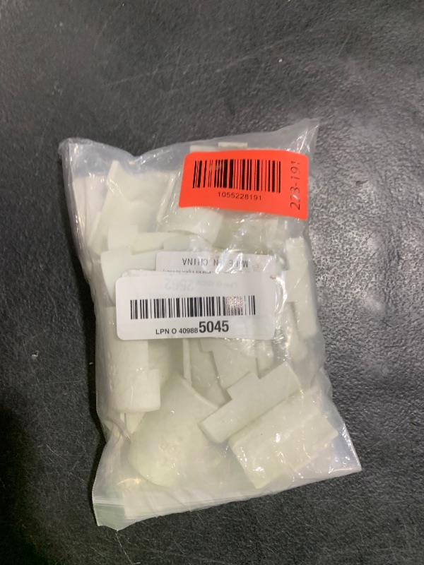 Photo 1 of Jamiikury 24pcs White Wire Shelf Clips – Shelf Lock Clips for 1 Inch Pipe Shelving – Durable Plastic Replacements for Wire Shelving System (Fits 1" Diameter Pipes, 12 Pairs)
