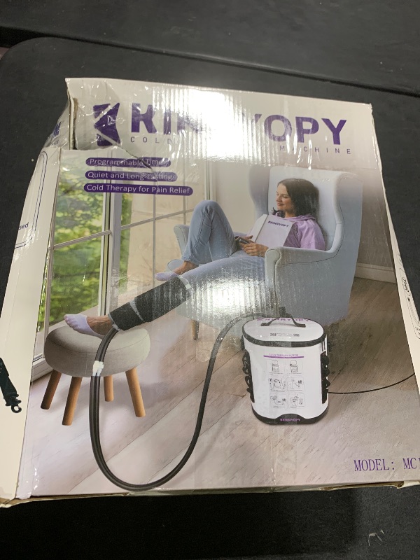 Photo 1 of Cold Therapy Machine with Programmable Timer, Portable Ice Machine for Knee After Surgery, Full Circumference Knee Pad Recovery System, Cryotherapy Pain Relief w/Compression Pad
