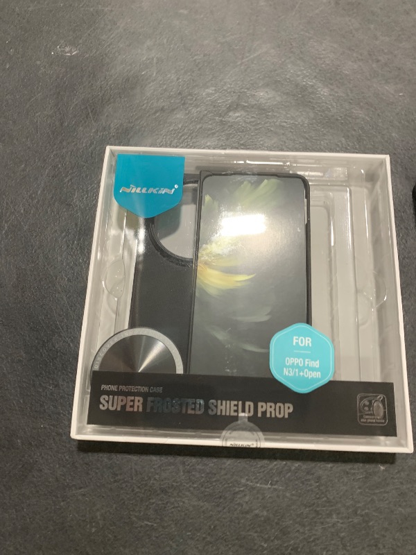 Photo 1 of Nillkin for OnePlus Open Case with Camera Cover, [Hinge Protection][Metal Camera Kickstand] Slim Protective Shockproof Bumper Hard Cover Case for Oppo Find N3 Fold Phone Case Black