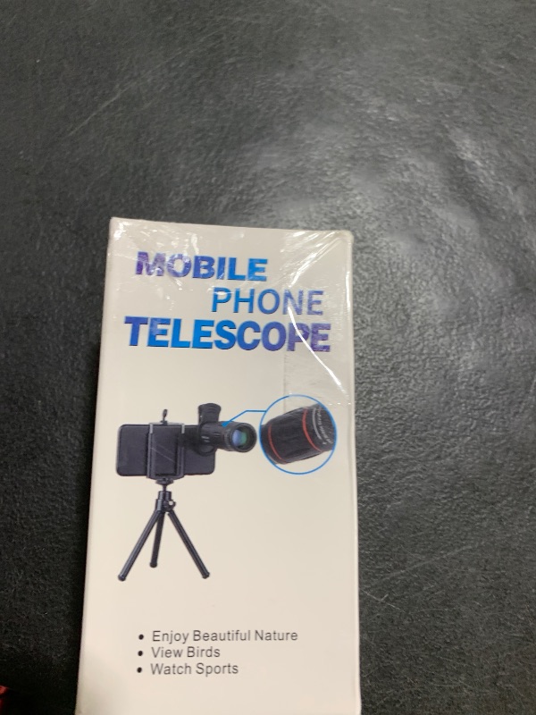 Photo 1 of Phone Camera Lens Kit 28X Telephoto Lens for iPhone with E-Clip and Tripod, (Black)
