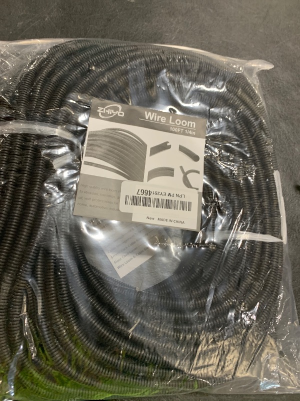 Photo 1 of ZhiYo 100 FT 1/4” Wire Loom Split Tubing Auto Wire Conduit Flexible Cover