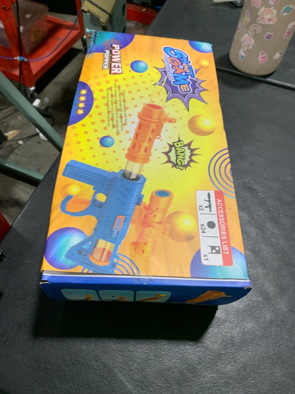 Photo 1 of KKONES Shooting Game Toy for Boys - 2 Player Toy Foam Blaster Air Guns, 24 Foam Bullet Balls Popper & Standing Shooting Target, Birthday Gifts for Age 3 4 5 6 7 8 9 10-12 Years Old Kids, Girls
