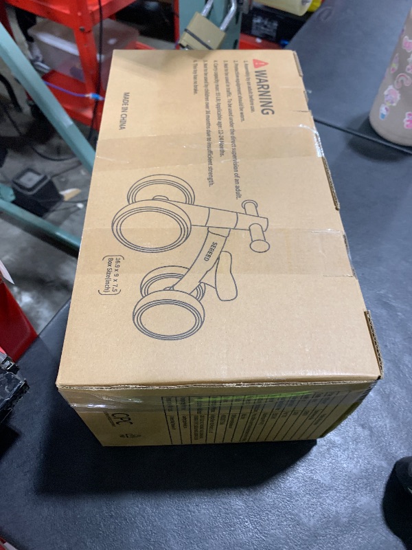 Photo 1 of SEREED Baby Balance Bike for 1-2 Year Olds - 4 Wheels, First Bike for Toddlers, Birthday Gift (Green)