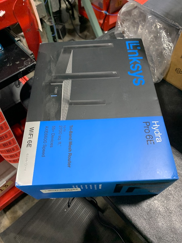 Photo 1 of Linksys Mesh WiFi Hydra Pro 6E Tri-Band Router High-Speed Axe Router for Streaming & Gaming, Speeds up to (AXE6600) 6.6Gbps - MR7500/MR75WH (Renewed)