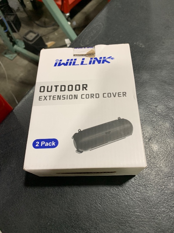Photo 1 of iwillink 2 Pack Outdoor Extension Cord Cover Waterproof - Weatherproof Electrical Connection Box for Outdoor Outlet, Plug, Socket, Christmas Holiday Decoration, Power Tool, Black