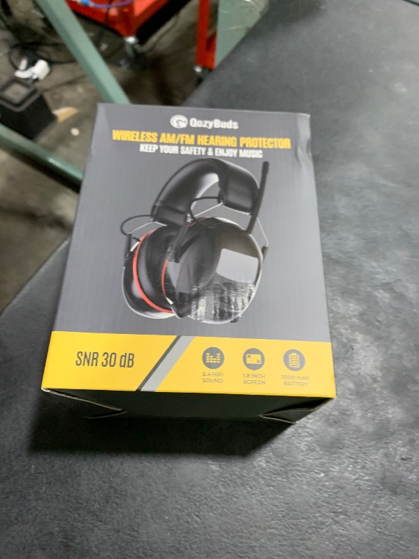 Photo 1 of Bluetooth 5.4 Hearing Protection AM FM Radio Headphones with Digital Display, 30 SNR Noise Reduction Safety Earmuffs with Rechargeable 2000 mAh Large Battery, Ear Protector for Mowing Lawn Work