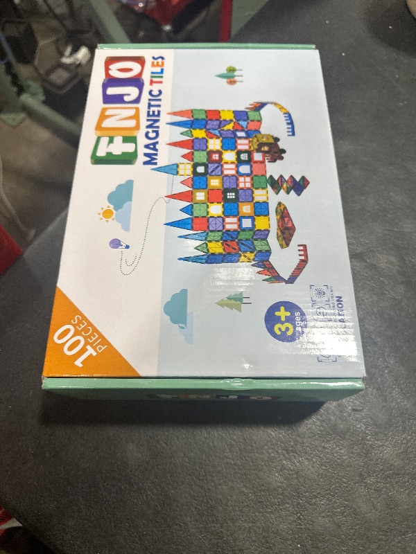 Photo 1 of FNJO Magnetic Tiles, 100PCS Building Blocks, STEM Magnets Building Toy Set, Preschool Kindergarten Construction Stacking Toy, School Teacher Supplies, Classroom Must Haves