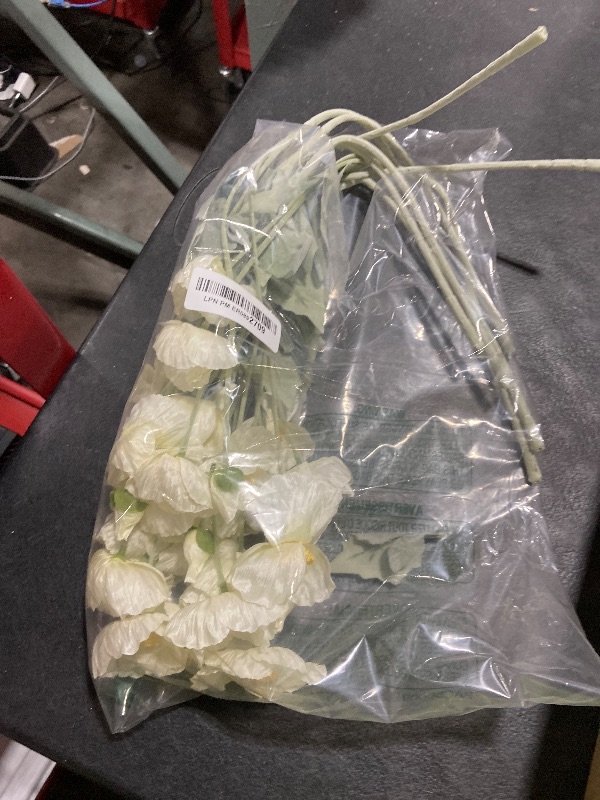Photo 1 of XIZHI 15.7" Ranunculus Artificial Flower 12 Pcs Faux Silk Ranunculus Flowers Bouquet Decor for Home Wedding and DIY Bouquet Centerpieces Arrangements (12, White)