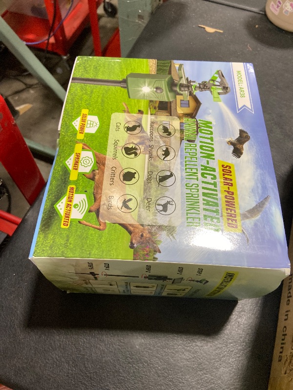 Photo 1 of 2 Packs Motion Activated Animal Repeller with Water Sprinkler, Solar Powered Deer Repellent Devices, IP65 Waterproof Cat Repellent Outdoor with Flashing Light, Deter Foxes Skunks Raccoons from Garden