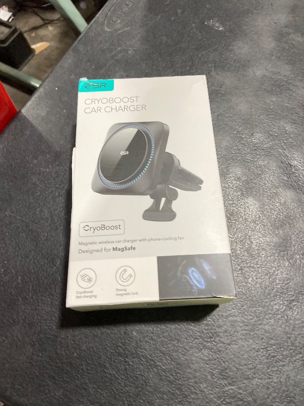 Photo 1 of ESR for MagSafe Car Mount Charger with CryoBoost, Phone Cooling MagSafe Car Charger, Magnetic Wireless Car Charging, Air Vent/Dashboard Car Phone Holder for iPhone 17/16/15/14/13/12,S25, Fast Charging