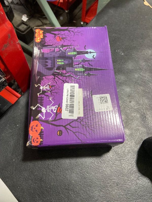 Photo 1 of Halloween Decorations Outdoor Spider Web Lights,16.4Ft 220 LED Lighted Spider Web Light up with 8 Modes Waterproof Timer for Yard House Halloween Outdoor Decor Purple Spiderweb