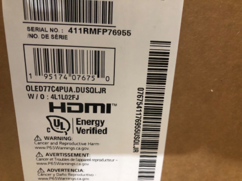 Photo 1 of LG 77-Inch Class OLED evo C4 Series Smart TV 4K Processor Flat Screen with Magic Remote AI-Powered with Alexa Built-in (OLED77C4PUA, 2024)