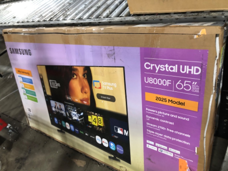 Photo 1 of Samsung 65-Inch Class Crystal UHD U8000F 4K Smart TV (2025 Model) Endless Free Content, Crystal Processor 4K, MetalStream Design, Knox Security, Alexa Built-in