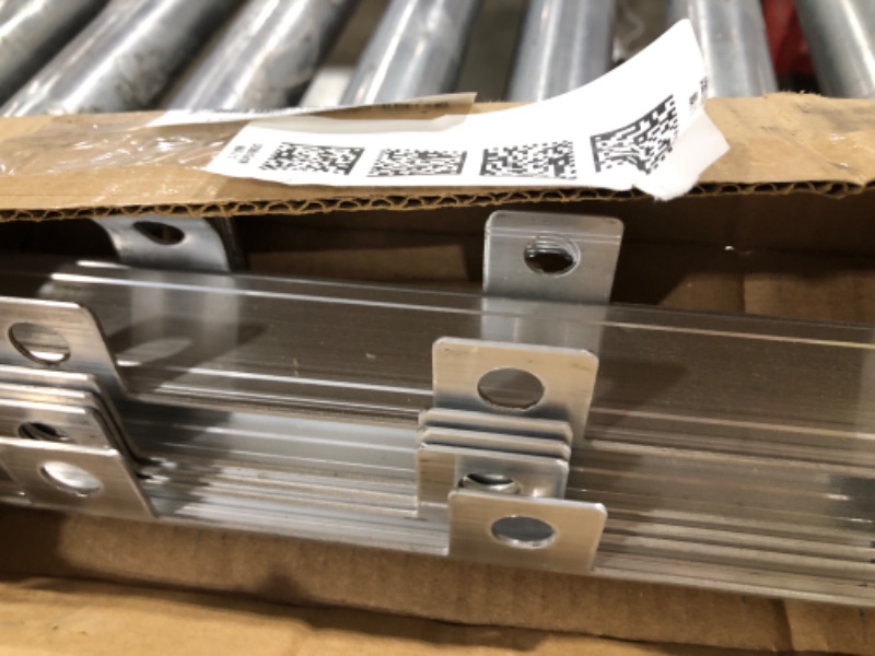 Photo 1 of EasyFlex Aluminum No-Dig Landscape Edging for Landscape or Paver Projects, 10 Metal Edging Pieces with Spikes, 50 Feet, Mill