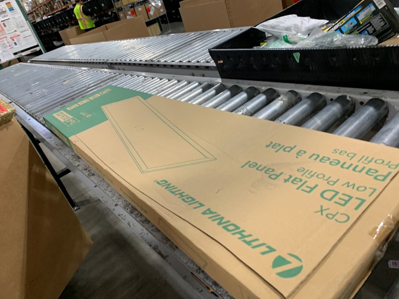Photo 1 of Lithonia Lighting CPX 1x4 LED Flat Panel Light, 1 Ft. x 4 Ft. LED Light Panel, Ceiling Lighting Fixture, 2500/3200/4000 Adjustable Lumens, 3500K/4000K/5000K Switchable CCT, Smooth Satin Lens, White