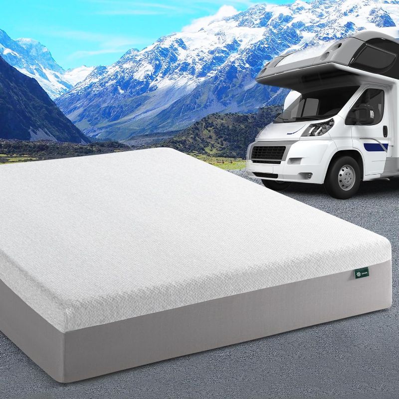 Photo 1 of ZINUS 10 Inch Ultima RV Memory Foam Mattress [New Version], Short Queen, Fiberglass Free, Medium Firm Feel, Breathable Memory Foam, Certified Safe Foams & Fabric, Mattress in A Box
