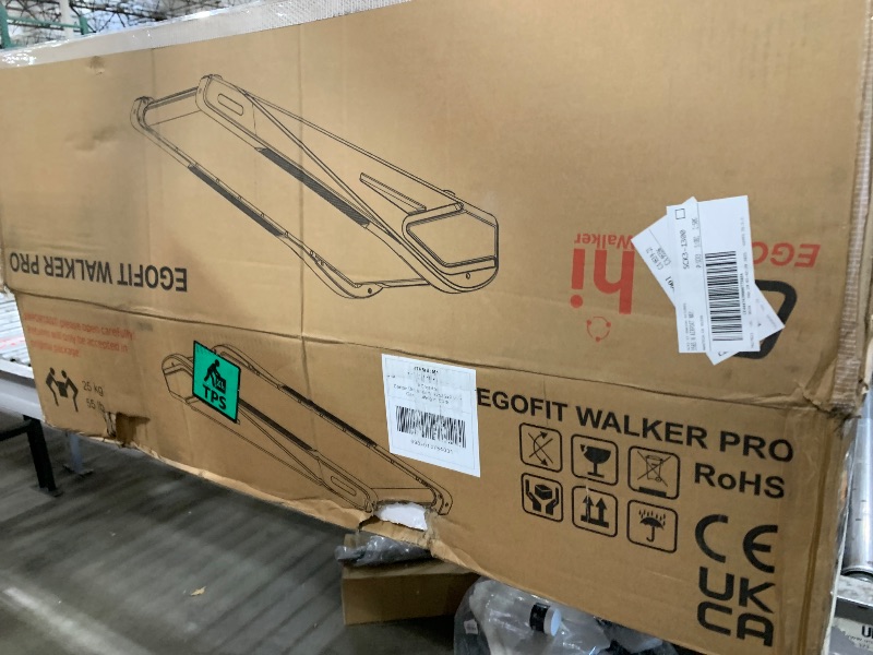 Photo 1 of EGOFIT: Walker Pro M1 - Cool Grey - Under Desk Walking Pad Treadmill, 5% Incline, LCD Display, Remote Control, Home & Office, 220lb Cap, 0.6-3.1mph