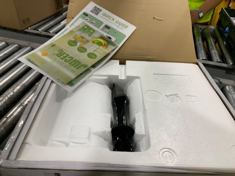 Photo 1 of Cold Press Juicer, 5.3" Wide Feed Chute Juice Extractor Machine with 400W, High Juice Yield, Slow Masticating Juicer for Whole Vegetables & Fruits, Deep Grey