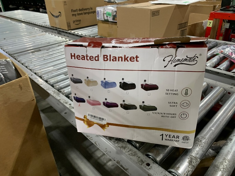 Photo 1 of Homemate Electric Heated Blanket Twin - 62"x84" Heating Bed Blankets Throw with 10 Heating Levels 8 Hours Auto Off Fast Heating Over-Heated Protection Ultra Soft Warm Flannel ETL Certified Pink