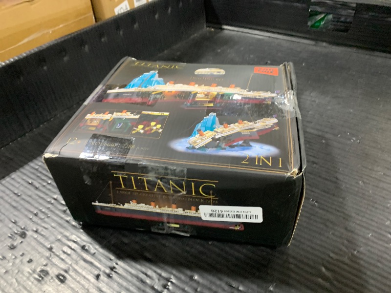 Photo 1 of Zylvoxia Titanic Building Set, 2288 Pcs Titanic Big Ship Model Block Set with Glacier and Glowing Light Strip, Giant Ship Building Model Set for Adults and Kids