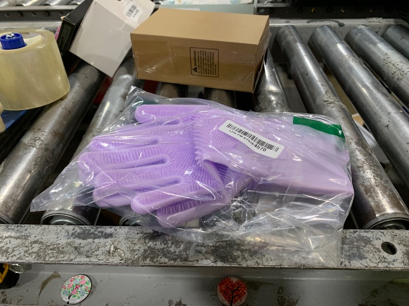 Photo 1 of ALPENKOK 1 Pair Silicone Gloves for Washing Dishes – Tear-Resistant Silicone Dishwashing Gloves with Scrubber |Household Use