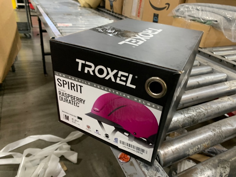Photo 1 of Troxel Spirit Full Coverage Horse Riding Helmet, Low-Profile Adjustable Design, Safety Horseback Riding Gear, Medium (7 - 7-3/8), Raspberry Duratec