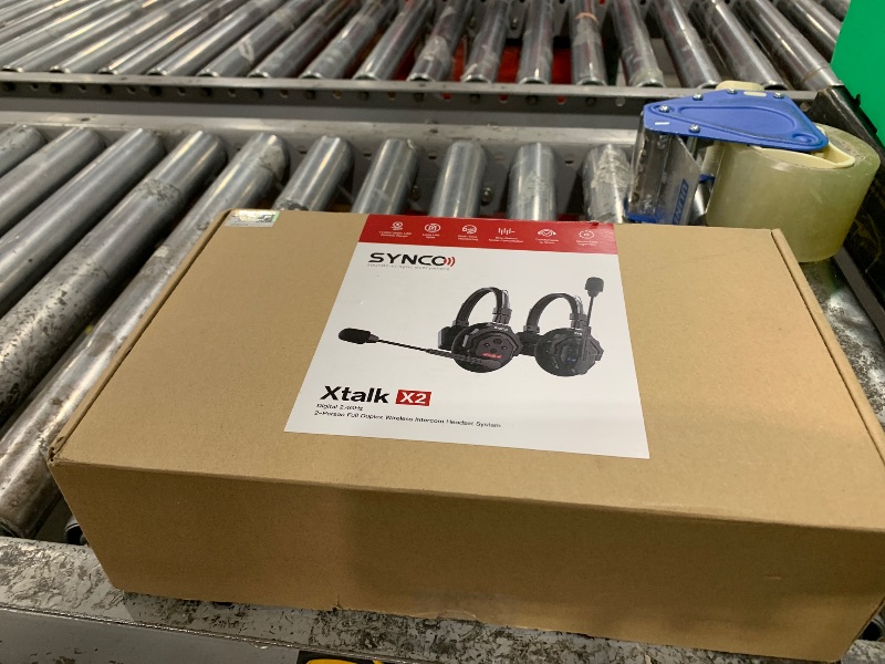 Photo 1 of SYNCO XTALK X2 Wireless Intercom Headset System, 2.4GHz Communication Headset for 2-Person with 24H Workingtime 350M/1148FT, Xtalk-Communication-Headsets-Intercom
