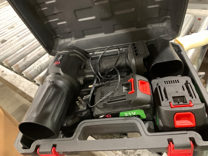 Photo 1 of Leaf Blower Cordless - 2 X 3.0Ah Batteries and Charger Included, Mini Handheld Leaf Blower, Lightweight Electric Leaf Blowers for Patio Cleaning, Car, Blowing Leaves and Dust