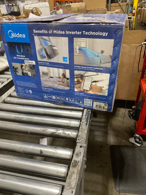 Photo 1 of Midea 10,000 BTU U Shaped Smart Inverter Window Air Conditioner - Cools 450 Sq Ft, Ultra Quiet with Open Window Flexibility - Alexa/Google Assistant Compatible - 35% Energy Savings, Remote (Updated)