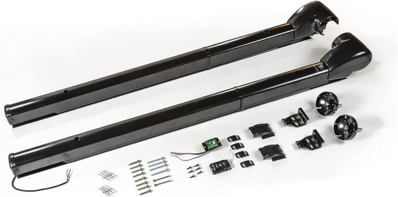 Photo 1 of CAREFREE Compass 12V Electric Motorized RV Awning Arm Set – Automatic, Self-Leveling, Durable Aluminum, Motor Included – Replaces Longitude 12V Arms (Black)
