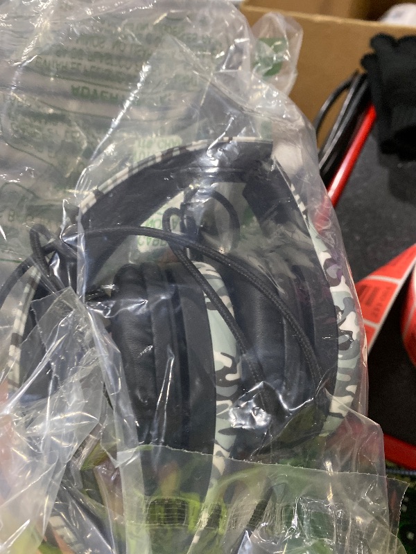 Photo 1 of LilGadgets Connect+ Pro Wired Kids Headphones for School w/Microphone, Volume Limiting Noise Reducing Over-Ear Headset w/Cord, SharePort Technology & SoftTouch Padding, Snow Camo Headphones for Kids