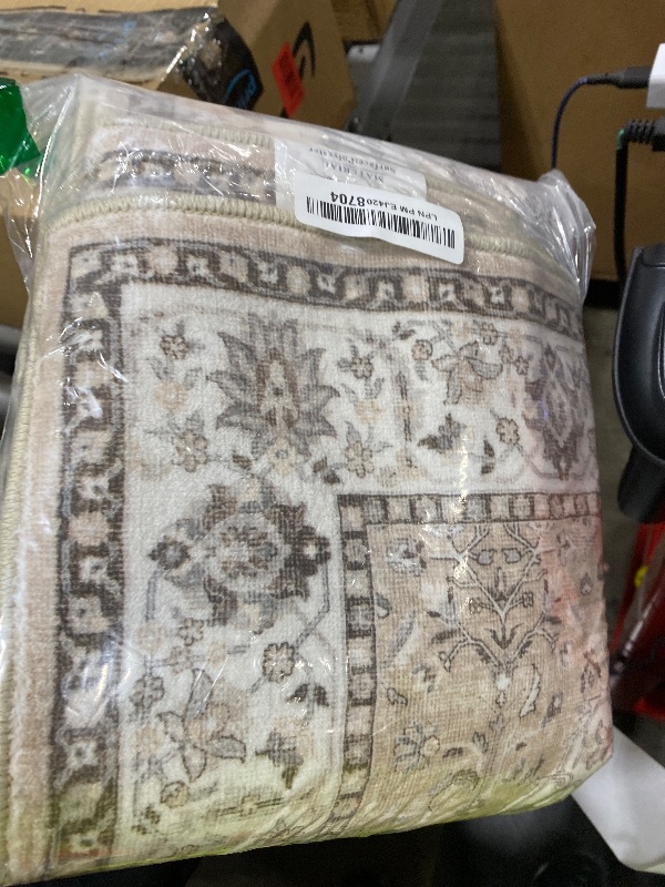 Photo 1 of 2x6 Hallway Washable Runner Rug : Vintage Soft Kitchen Laundry Runner with Non Slip Backing Farmhouse Entryway Living Room Floor Mat Stain Resistant Carpet for Bedroom Bathroom Distressed Beside Rug