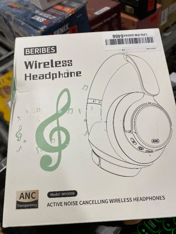 Photo 1 of BERIBES Upgraded Hybrid Active Noise Cancelling Headphones with Transparent Modes,70H Playtime Bluetooth Headphones Wireless Bluetooth with Mic, Deep Bass,3.5MM Cable,Soft-Earpads,Fast Charging-Black