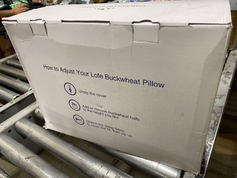 Photo 1 of LOFE Organic Buckwheat Pillow for Sleeping with Organic Cotton Pillowcase - 20''x26'' Adjustable Pillow, Breathable for Cool Sleep, Cervical Support for Back and Side Sleeper(Tartary Buckwheat Hulls)