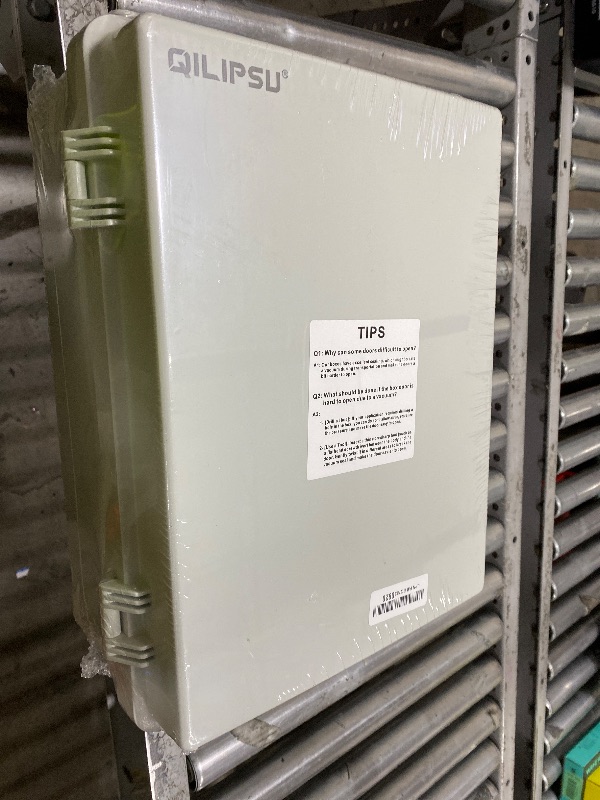 Photo 1 of QILIPSU UL94-V0 Outdoor Electrical Box 16.4"x12.4"x7.1" Waterproof Junction Box Weatherproof PC/ABS Alloy Plastic IP66 Project Electric Enclosure Grey Hinged Door