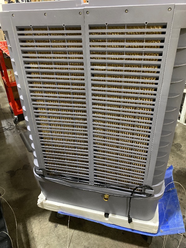 Photo 1 of 75L Evaporative Air Cooler 53", 20 Gal Tank, 90°Oscillation, 400W 7 Speeds Swamp Cooler, Industrial Strength Swamp Water Cooler for Outdoor Commercial Factories - Gray