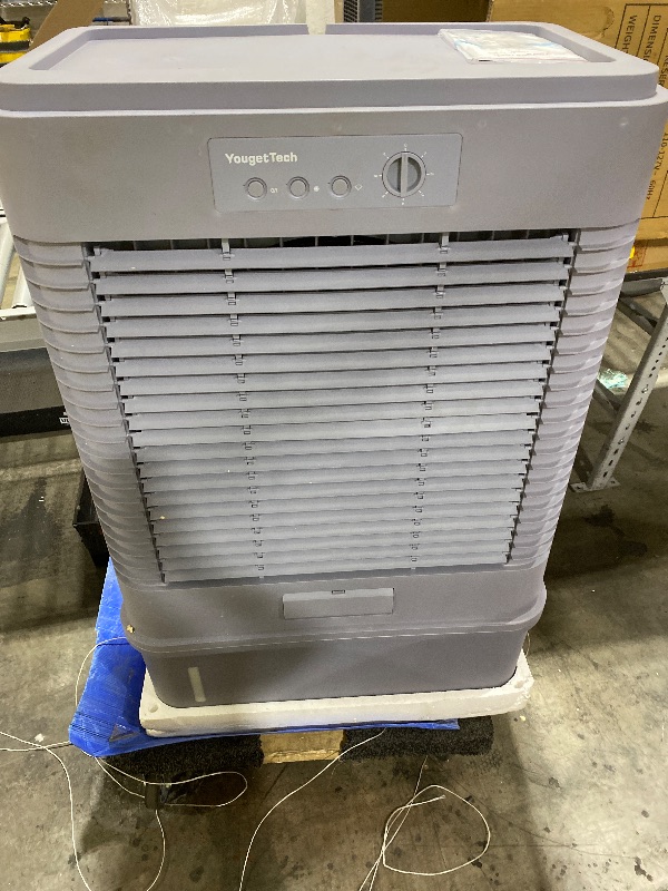 Photo 1 of 75L Evaporative Air Cooler 53", 20 Gal Tank, 90°Oscillation, 400W 7 Speeds Swamp Cooler, Industrial Strength Swamp Water Cooler for Outdoor Commercial Factories - Gray