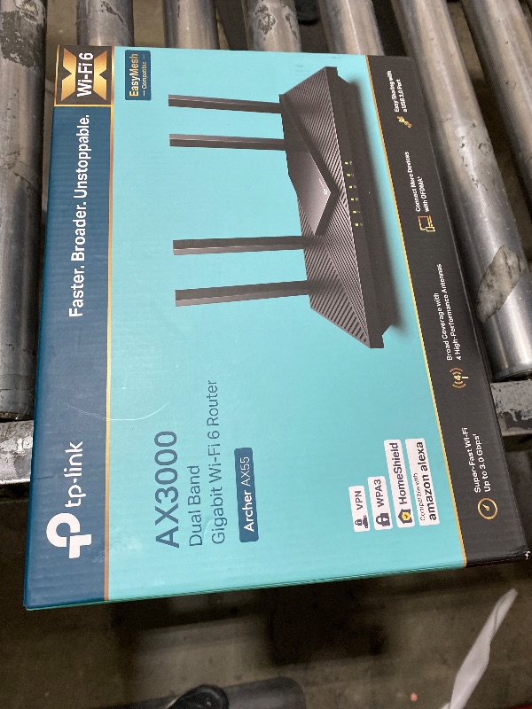 Photo 1 of TP-Link Dual-Band AX3000 Wi-Fi 6 Router Archer AX55 | Wireless Gigabit Internet Router for Home | EasyMesh Compatible | VPN Clients & Server | HomeShield, OFDMA, MU-MIMO | USB 3.0 | Secure by Design