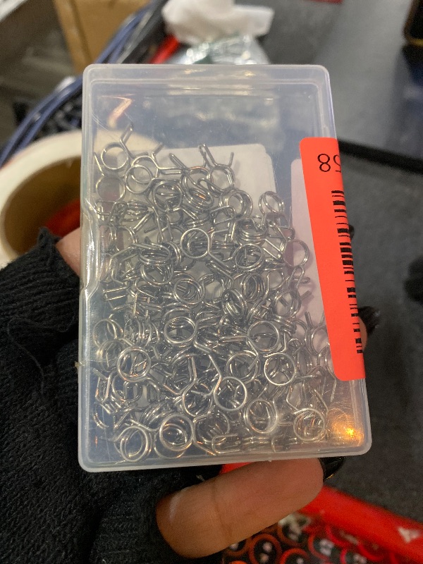 Photo 1 of Klfte 1/4" Irrigation Hose Clamp, Firm and Leak-Proof, Easy to Install, Solution for Leaking of Drip Irrigation Kit Connector, Irrigation Fit, Irrigation part (105pcs)